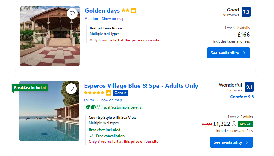 booking.com accomodation