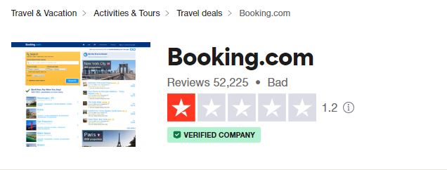 booking.com reviews
